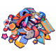 Magnetisches Puzzle Weltraum Ufo 50e ZA4407 universal