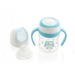 Kubek niekapek z ustnikiem sowa 4m+ 120ml LULABI uniwersalny