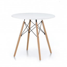 Aga Esstisch Skandinavischen Design rund 80 cm,Küchentisch Weiß