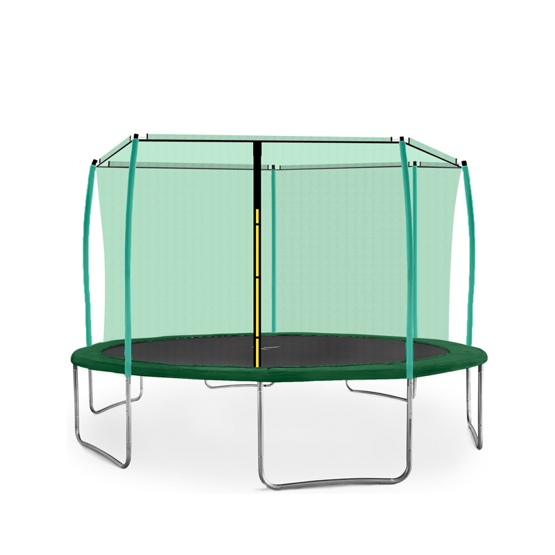 Aga SPORT FIT Trampolin 427 cm 14 ft Dunkelgrün + inneres Schutznetz