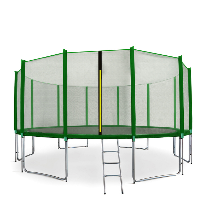 Aga SPORT PRO Trampolin 460 cm Dunkelgrün + Schutznetz + Leiter + Schuhtasche