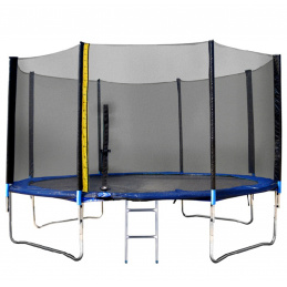 Linder Exclusiv Trampolin XXL 430 cm + Schutznetz + Leiter + Abdeckung
