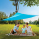 Linder Exclusiv Sonnensegel Dreieck, Sonnenschutz für Balkon und Terrasse,Wasserdicht,Schutz vor UV Strahlungen (3,6x3,6x3,6 m) Petrol