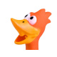 Lustiges gackerndes Huhn aus Gummi ZA0538