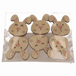 Dekoracja drewniana na WIELKANOC zajączki