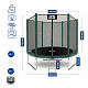 Aga SPORT TOP Trampolin, 244 cm 8 ft Dunkelgrün, Kindertrampolin, Gartentrampolin mit Sicherheitsnetz + Sicherheitsnetz + Leiter