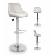 Aga 2er Set Barhocker Beige  aus Kunstleder 360° drehbar höhenverstellbar, Barstuhl, Küchenhocker, Barhocker, Barstuhl, Bistrohocker