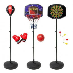 B19C3 ZESTAW GRA 3 W 1: KOSZ, BOKS, DART