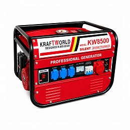 KraftWorld Notstromaggregat, Stromerzeuger 2000Watt 3x230V 1x400V 4-Takt, Stromgenerator, Benzin Stromaggregat, Benzin Aggregat
