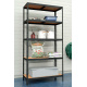 Linder Exclusiv Steckregal, Werkstattregal,Schwerlastregal, Lagerregal, Metallregal 180x90x40 cm Schwarz