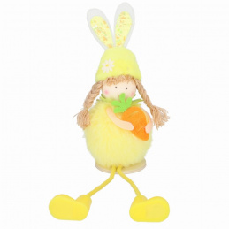 Dekoracja do postawienia wielkanocna materiałowa dziewczynka