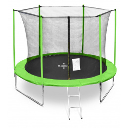 Legoni Trampolin 244 cm 8 ft Hellgrün + Indoor-Schutznetz + Leiter