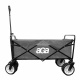 Aga Bollerwagen Gartenwagen faltbar mit Griff & Getränkehaltern bis 100 kg, Handwagen Outdoor  MR4611 Dunkelgrau