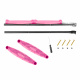 Aga Leiter für Trampolin 305 - 430 cm Schwarz/Rosa