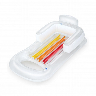 Bestway 43028 Aufblasbare Liege mit Rückenlehne Transparent