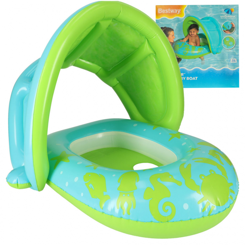 BESTWAY 34091 Nafukovací ponton se stříškou zelený