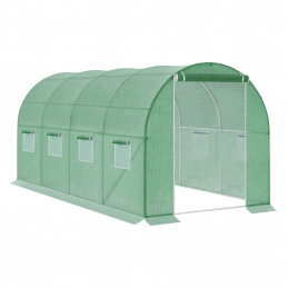 Aga Garten-Foliengewächshaus Polytunnel Folienhaus Pflanzenhaus 4,5x2x2 m