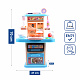 Aga4Kids Plastikinderküche mit Licht, Sound, Wasserpumpe & Dampf – Spielküche aus Kunststoff mit 21 Zubehörteilen, Blau