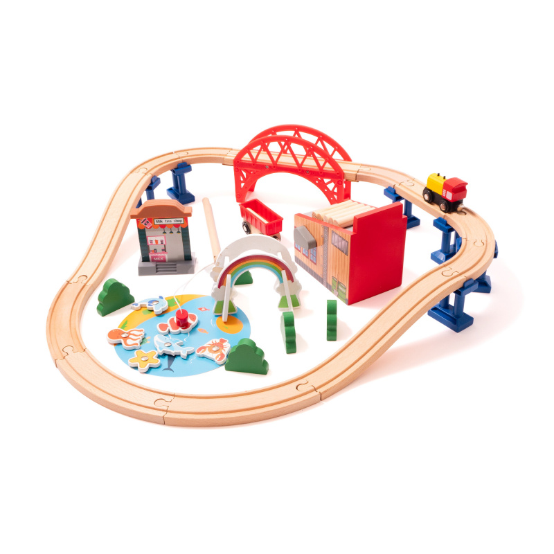 Aga4Kids Holz-Eisenbahnset 30 Teile DS5646