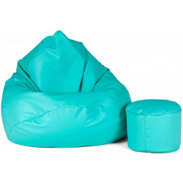 Aga Sitzsack Relaxtionbag XXXL + Fußstütze Turquoise