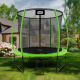 Aga SPORT EXCLUSIVE Trampolin, 244 cm 8 ft Hellgrün, Kindertrampolin, Gartentrampolin mit Sicherheitsnetz + Sicherheitsnetz + Leiter