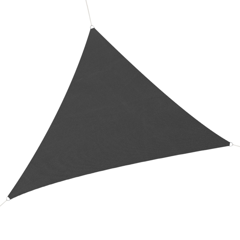 Aga Sonnensegel Dreieck 3x3x3 m, Sonnenschutz Segel inklusive Befestigungsseilen Grau mit UV Schutz für Garten Terrasse