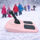 Aga Kinder Schlitten DS494 Rosa, Stabile Bob-Kinderschlitten aus Kunststoff, stabiler Griff, schöne und hochwertige Schneeschlitten, Bobs für Kinder