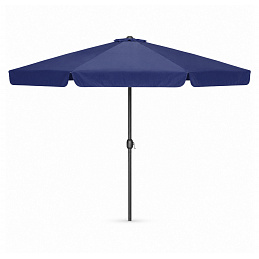 Linder Exclusiv Sonnenschirm, Gartenschirm Ø 400 cm,mit Kurbelmechanismus,Blau