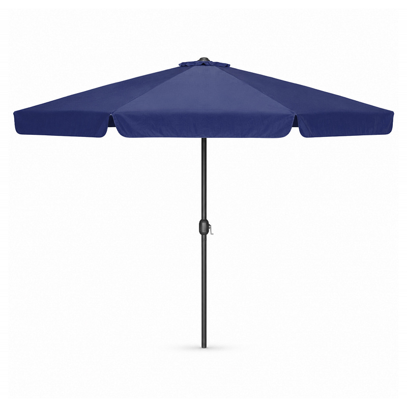 Linder Exclusiv Sonnenschirm, Gartenschirm Ø 400 cm,mit Kurbelmechanismus,Blau