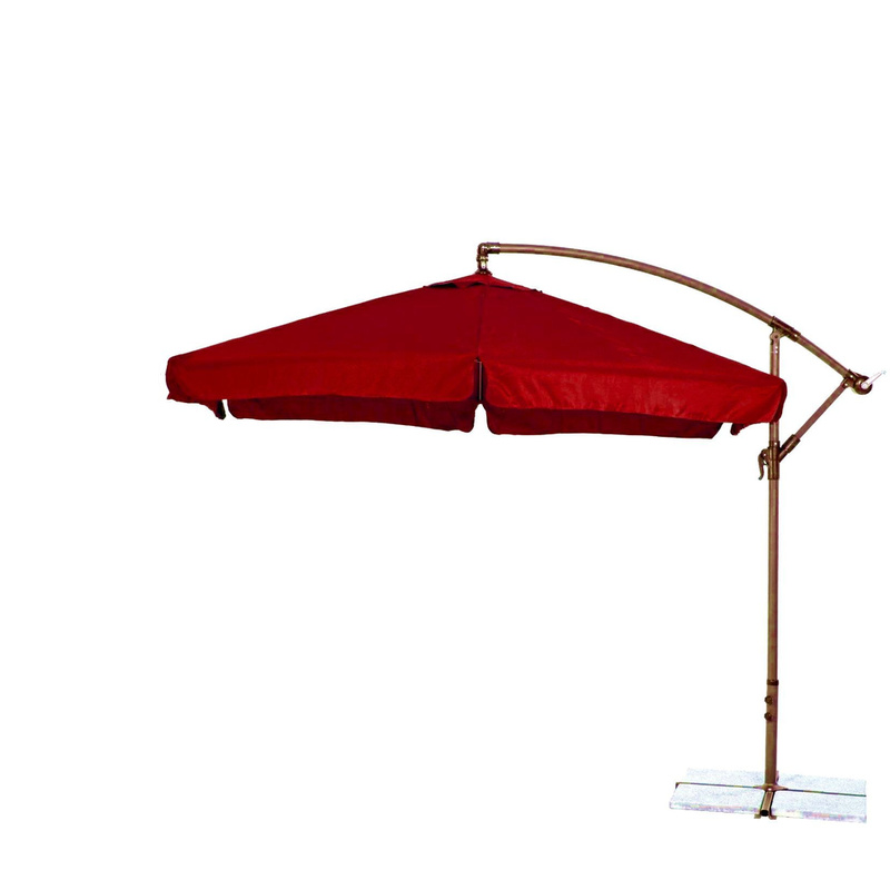 Aga Sonnenschirm, Gartenschirm EXCLUSIV GARDEN Ø 300 cm,mit Kurbelmechanismus,Dunkelrot