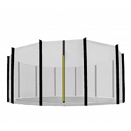 Aga-Sicherheitsnetz für Trampolin 518 cm für 12 Stangen Schwarzes Netz / Schwarz