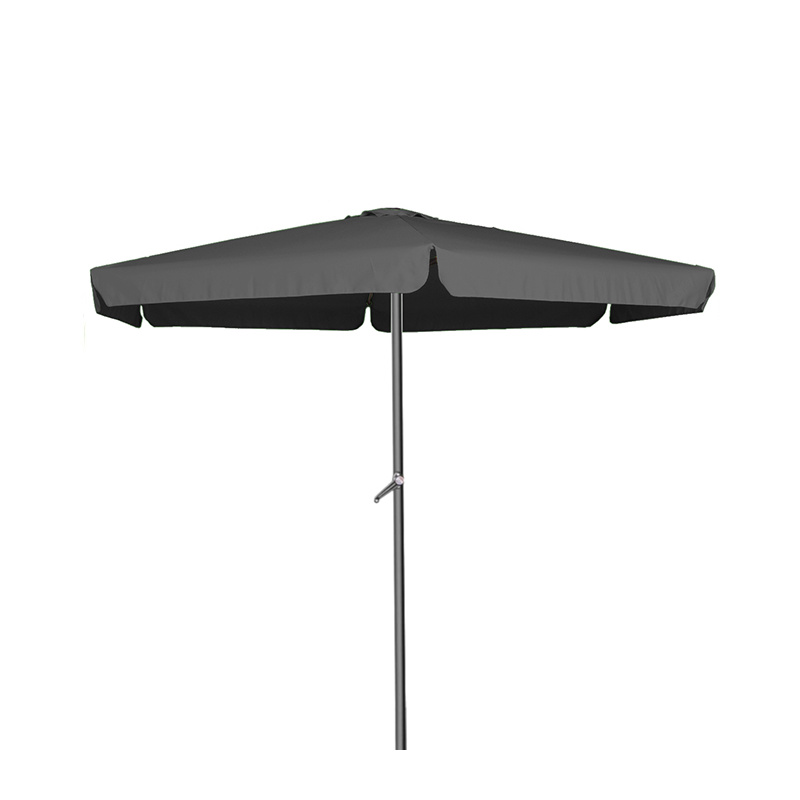 Linder Exclusiv Sonnenschirm, Gartenschirm Ø 300 cm,mit Kurbel,Dunkelgrau