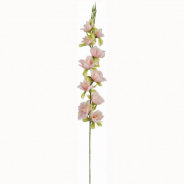 Roślina sztuczna Gałązka Orchidei różowa zielona - 75 cm