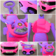 R-Sport Scooter mit Führungsstange Kinderlaufwagen J4 Pink