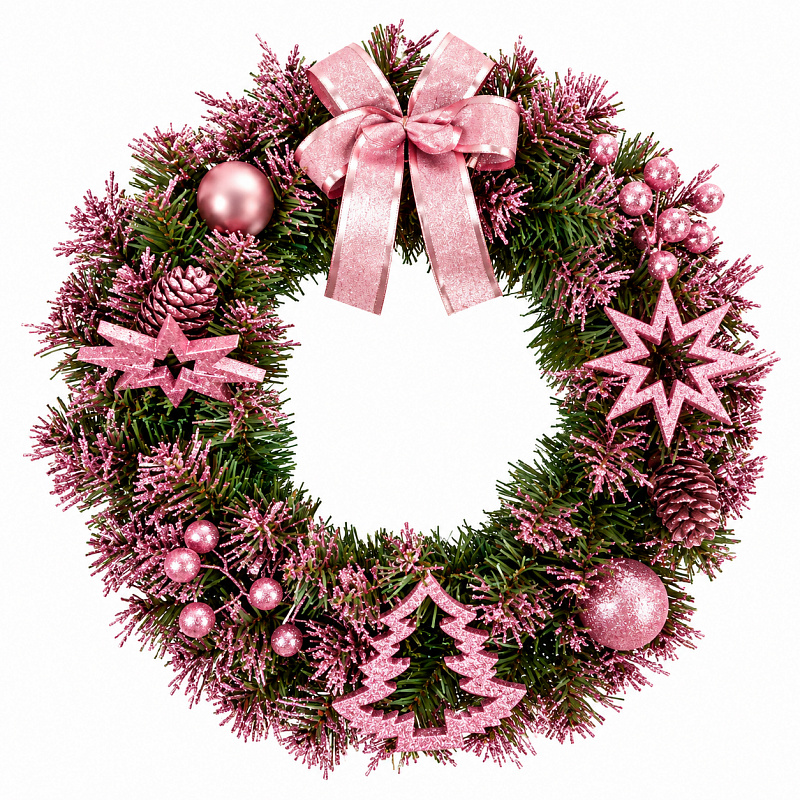 Aga Weihnachtskranz 40 cm Rosa