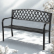 Aga Gartenbank Metall, 2-Sitzer Sitzbank, Parkbank bis 240kg belastbar, Terrassenbank für Garten, Balkon und Terrasse MR2004 127x60x87cm