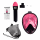 Aga Vollgesichts-Schnorchelmaske S/M Schwarz/Rosa