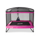 Aga Rechteckiges Trampolin, Kindertrampolin, Gartentrampolin mit Sicherheitsnetz 122x183 cm Rosa + Schutznetz