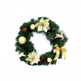 Aga Weihnachtskranz 40 cm Gold