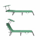 Aga 2x Gartenliege mit Verstellfunktion und Sonnendach Hellgrün