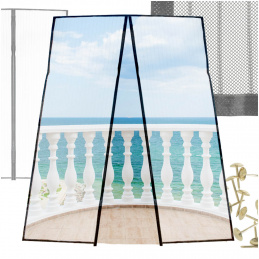 LUARO magnetická síť na dveře robustní silný magnet 110x210cm