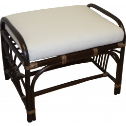 Aga Rattan Hocker TURDUS Choco Weiß