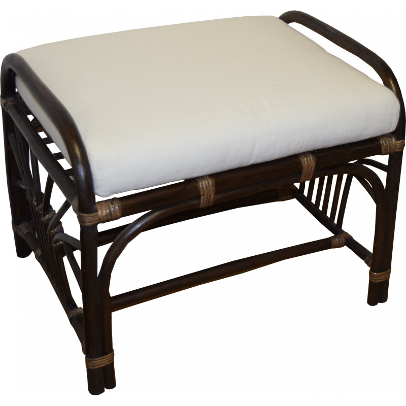 Aga Rattan Hocker TURDUS Choco Weiß