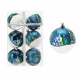 Aga Weihnachtskugeln 7cm 6 Stück Blau//Kirche