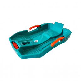 Aga Kinder Schlitten  DS498 Blau, Kinderschlitten aus Kunststoff, Stabiler Schneebob, Rodelschlitten für Kinder