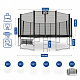 Aga SPORT PRO Trampolin 518 cm Schwarz + Sicherheitsnetz + Leiter + Schuhfach