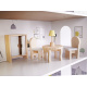 Aga Holzpuppenhaus + Möbel 70cm grau