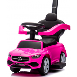 Pchacz Mercedes AMG c63 Różowy Jeździk, klakson