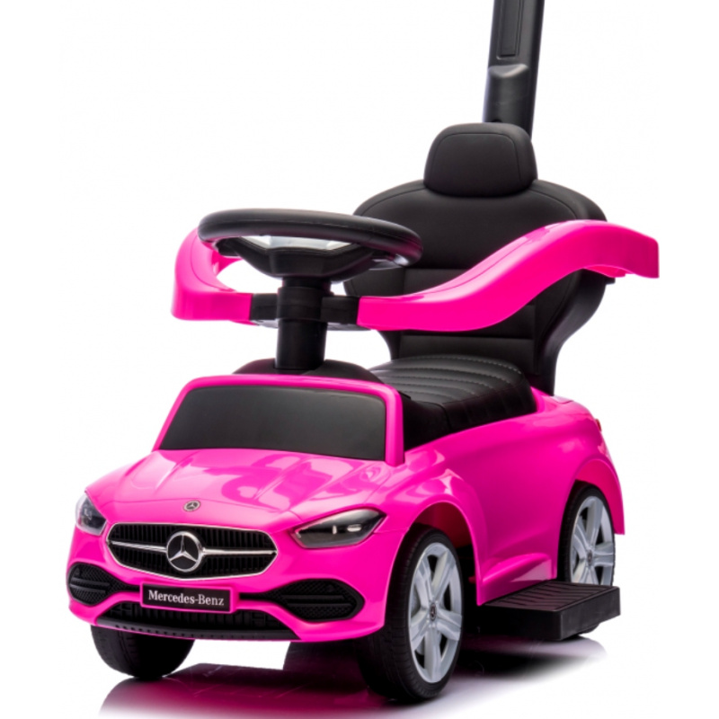 Pchacz Mercedes AMG c63 Różowy Jeździk, klakson