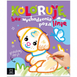 Aksjomat Kolorowy obrys bez wychodzenia poza linię. Brokatowy obrys. Z pieskiem KS1070 uniwersalny